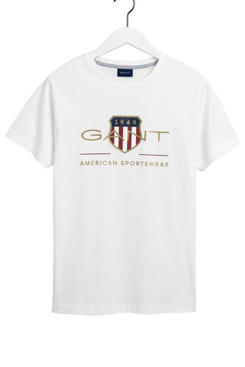 Gant Logo tshirt חולצת טישרט גאנט לוגו המותג במרכז החולצה